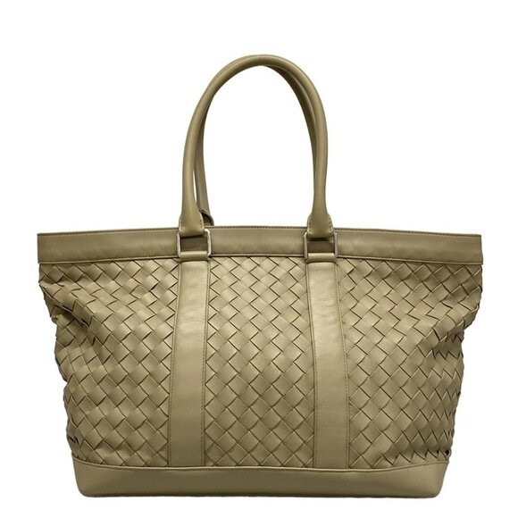 Auth BOTTEGA VENETA Intrecciato 650431 Taupe (Gray Beige) Leather - Picture 1 of 16